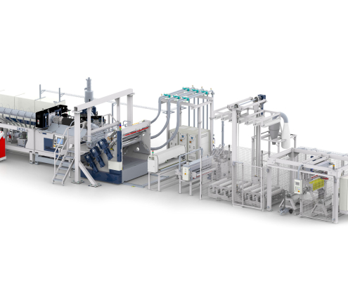 MEAF 90mm co-extrusion line for (foamed) rigid sheet production
